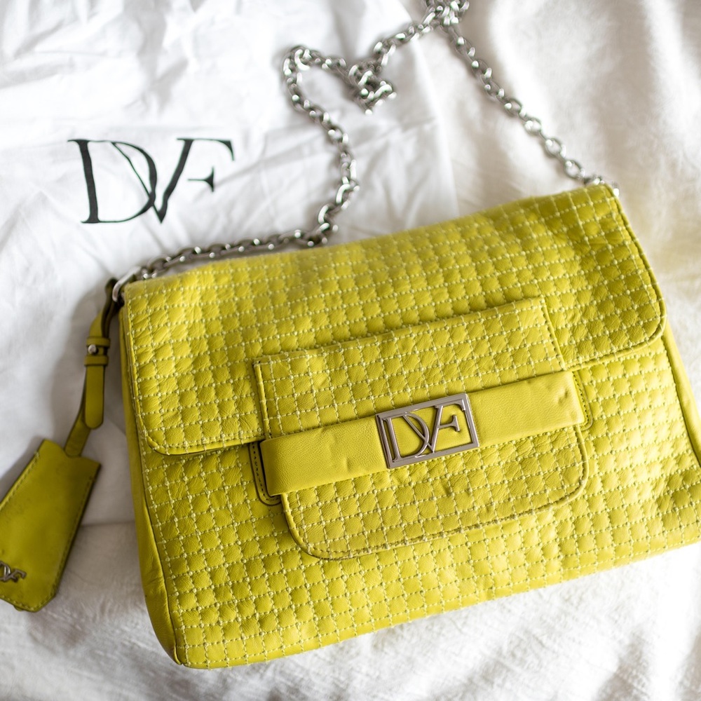 Diane Von Furstenberg Neon Yellow Purse